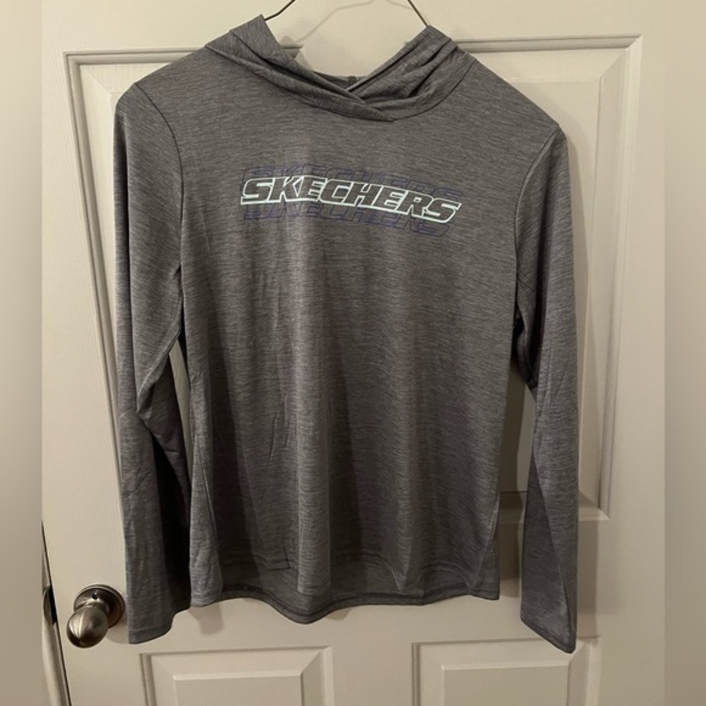 NWT Gray Skechers Athletic Dri-Fit Hoodie size XL